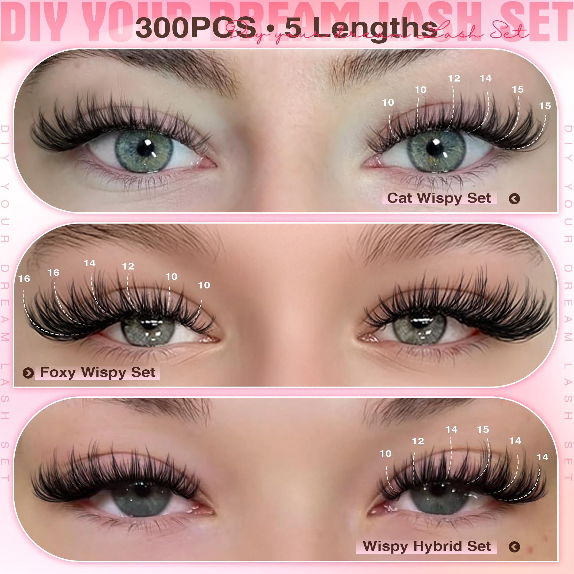 Goddvenus Lash Clusters kit note—tweezers not included for lower-waste routine.