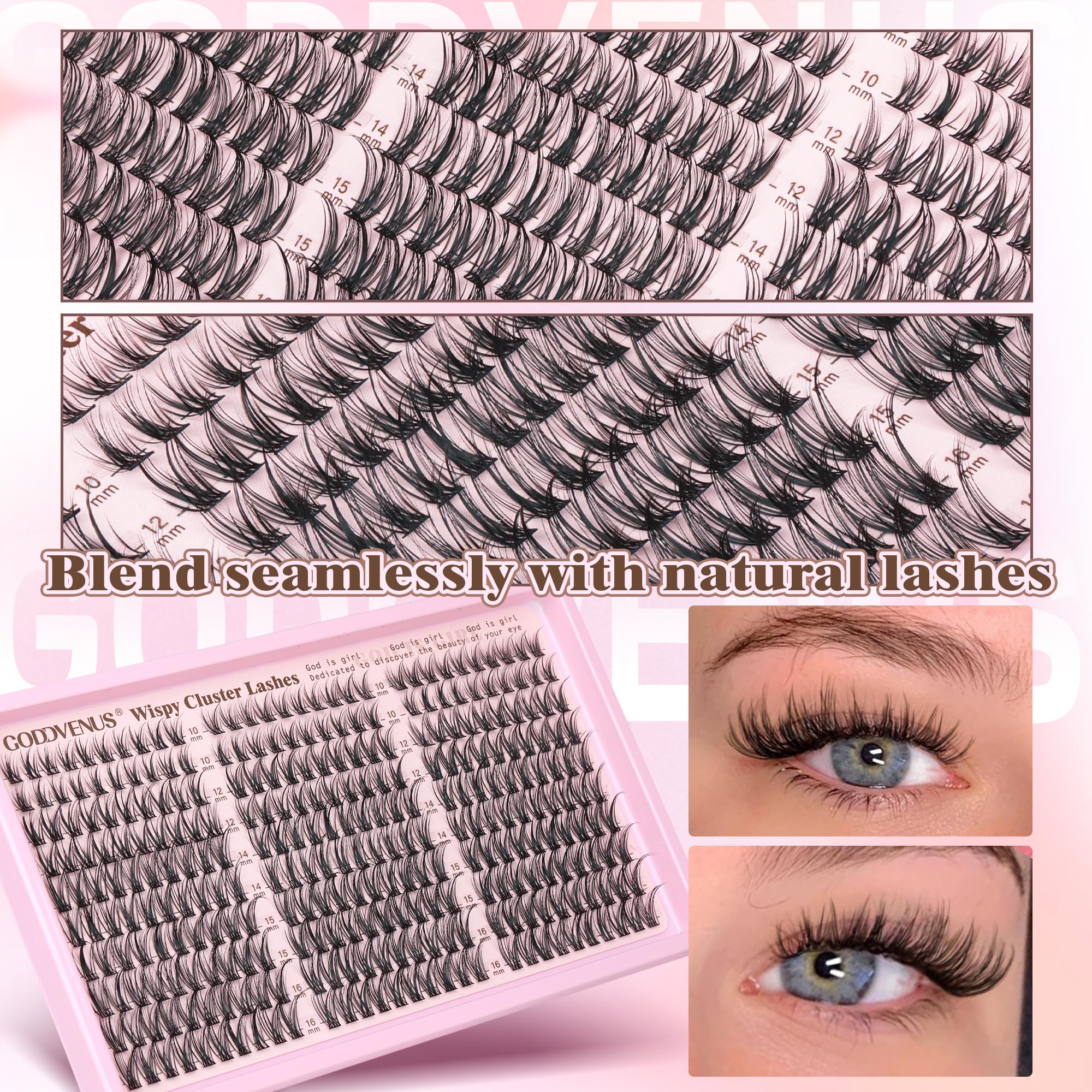 Goddvenus length comparison 10mm to 16mm demonstrating layering options