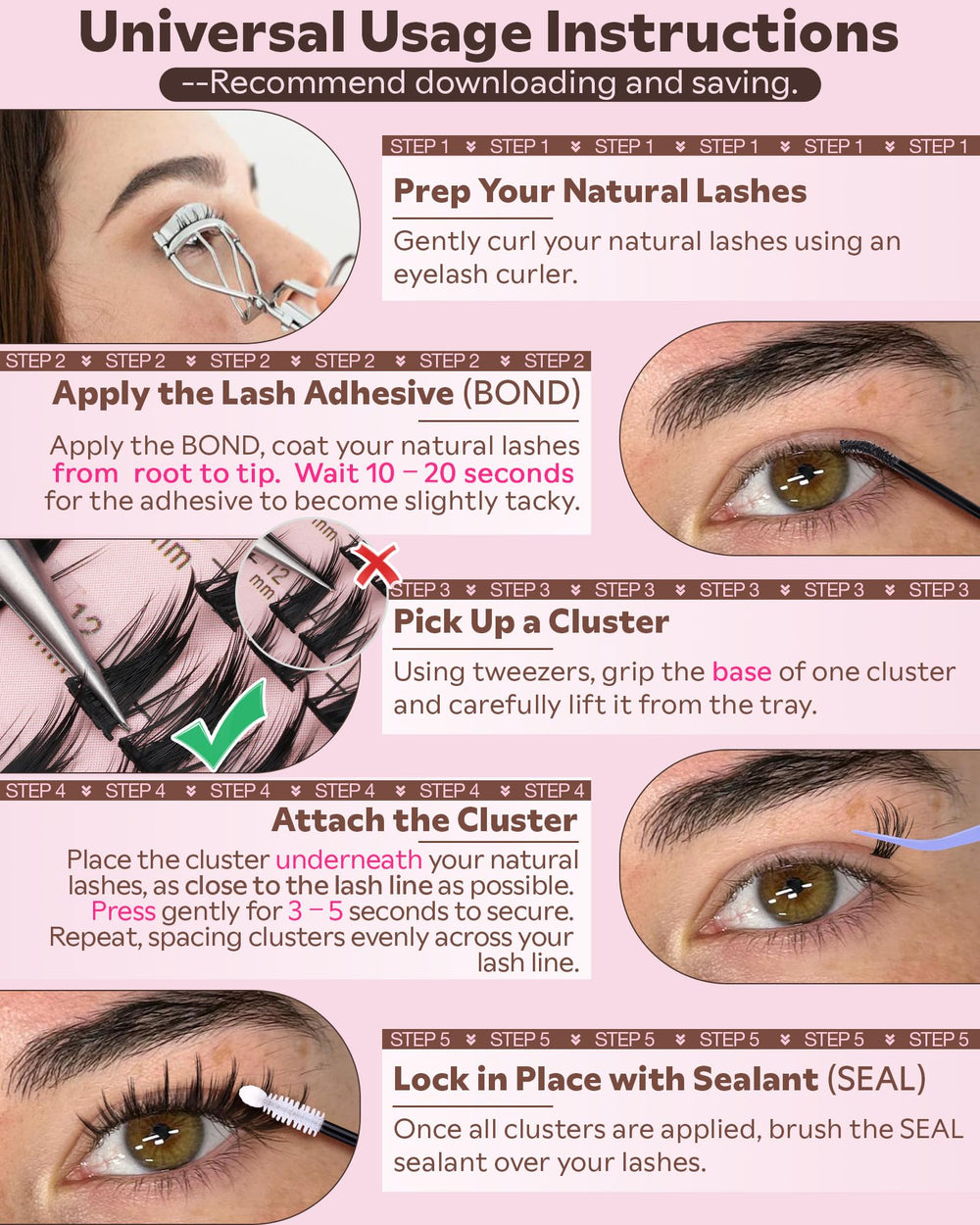 Goddvenus all-day comfort due to lightweight lash clusters blending with natural lashes