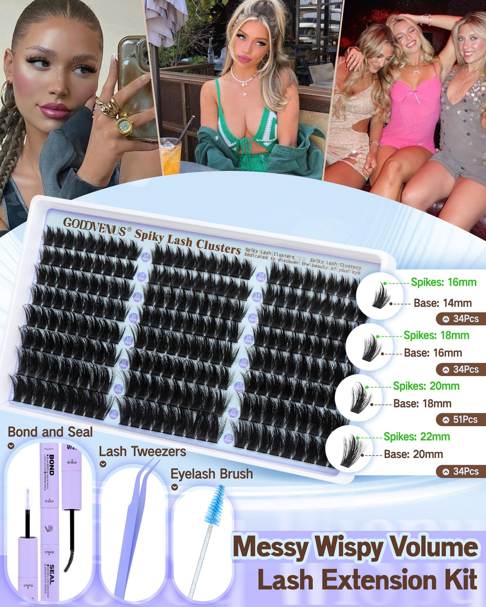 Goddvenus precision-tweezers-lash-kit provide precise placement for better results.
