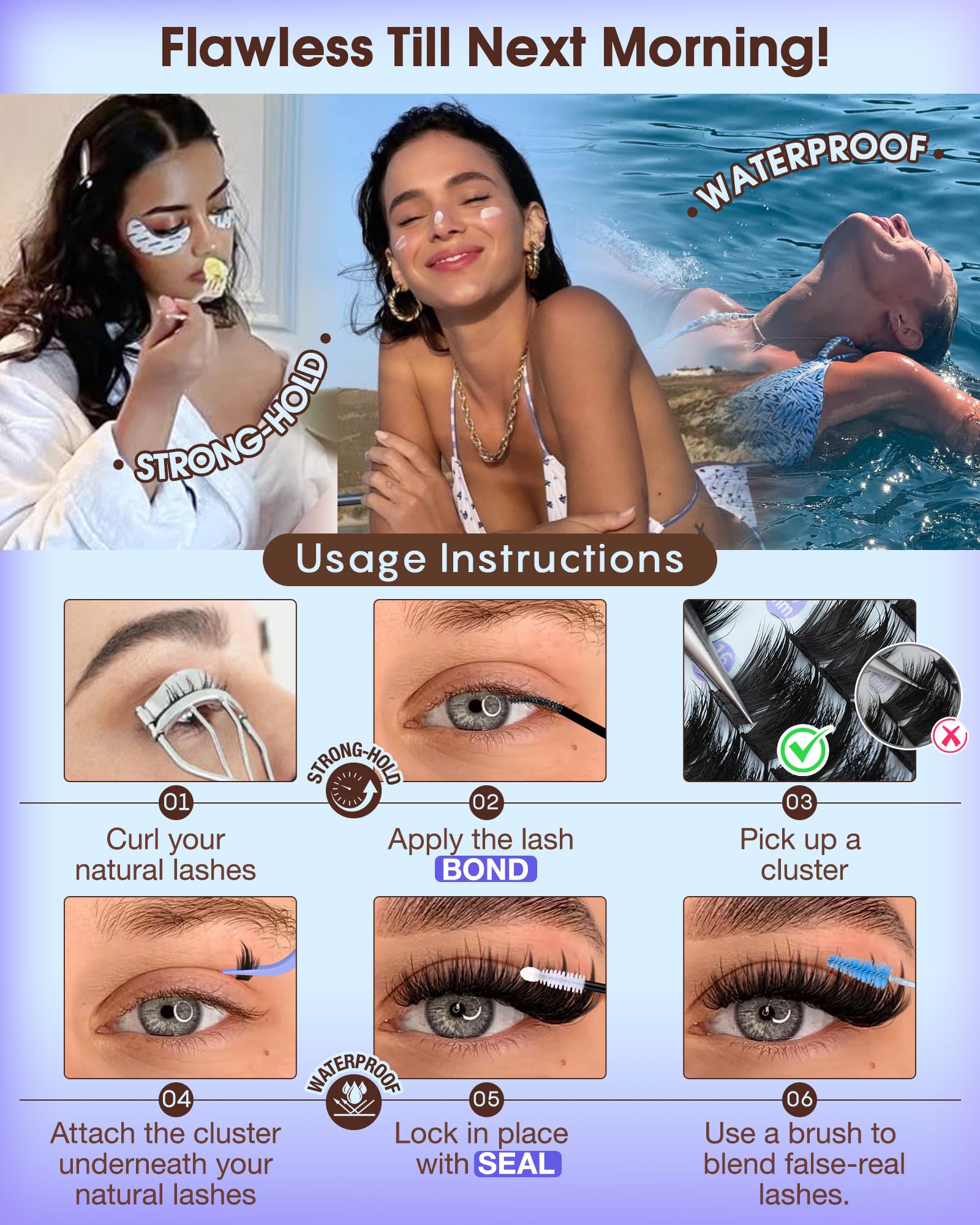 Goddvenus reusable-manga-lash-clusters let you reuse for eco-friendly volume.