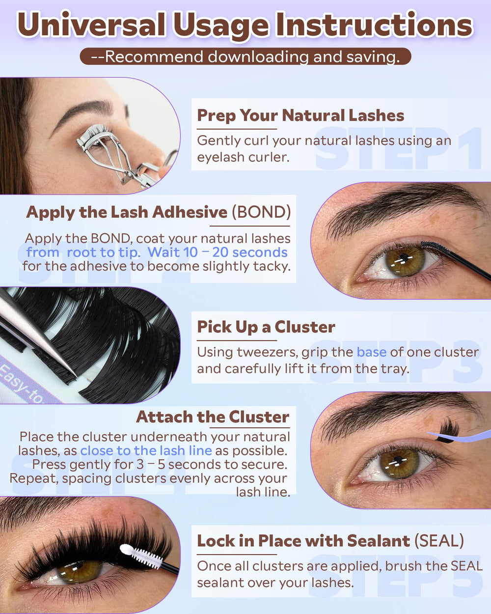 Goddvenus salon-like DIY lashes application for quick, dramatic eye look.