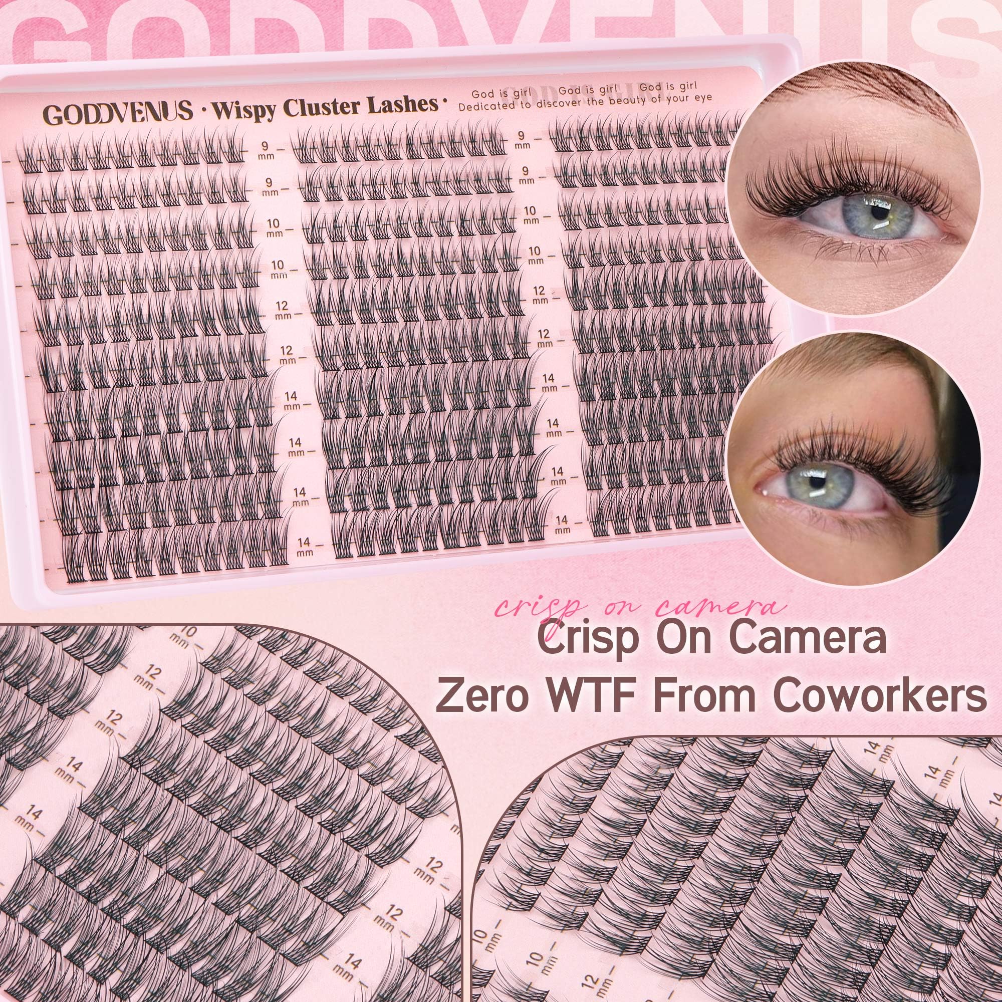 Goddvenus lash clusters tweezers included for precise placement