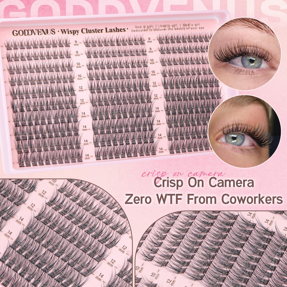 Goddvenus lash clusters tweezers included for precise placement