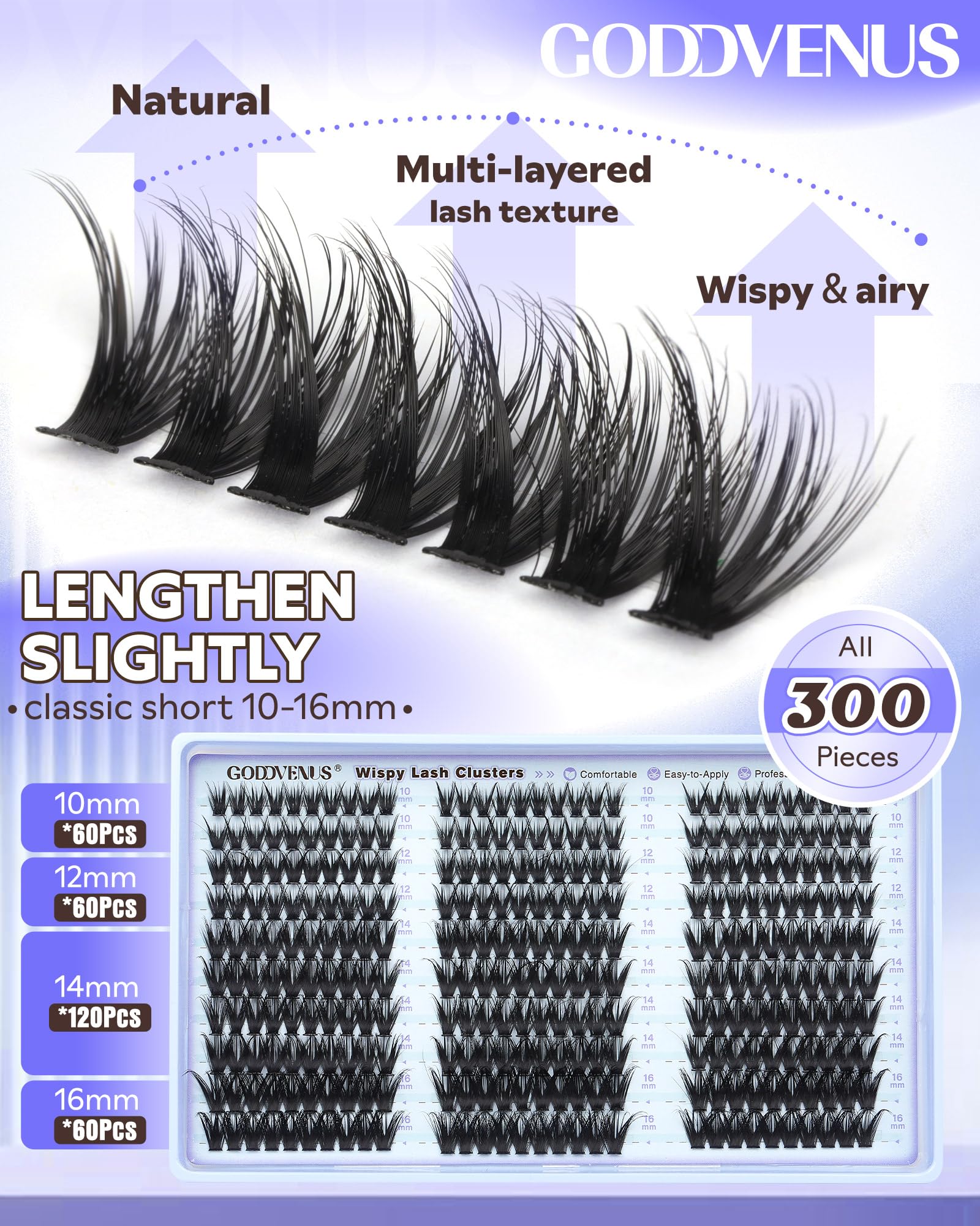 Goddvenus Wispy Lash Clusters Kit tweezers enable precise, mess-free placement.
