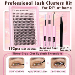 Goddvenus wispy natural lashes extensions blended with real lashes