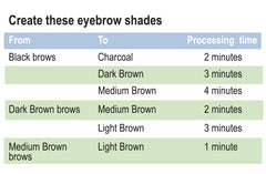 Godefroy brow swatches show lighter shade options