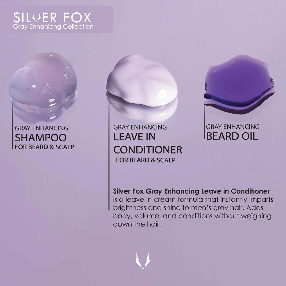 Godefroy Silver Fox non-greasy finish on beard and skin.