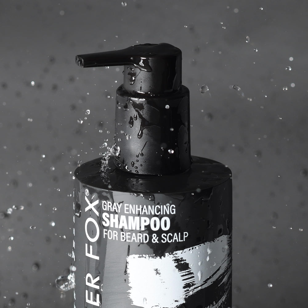 Godefroy Silver Fox application pour demonstrates beard and scalp cleansing.