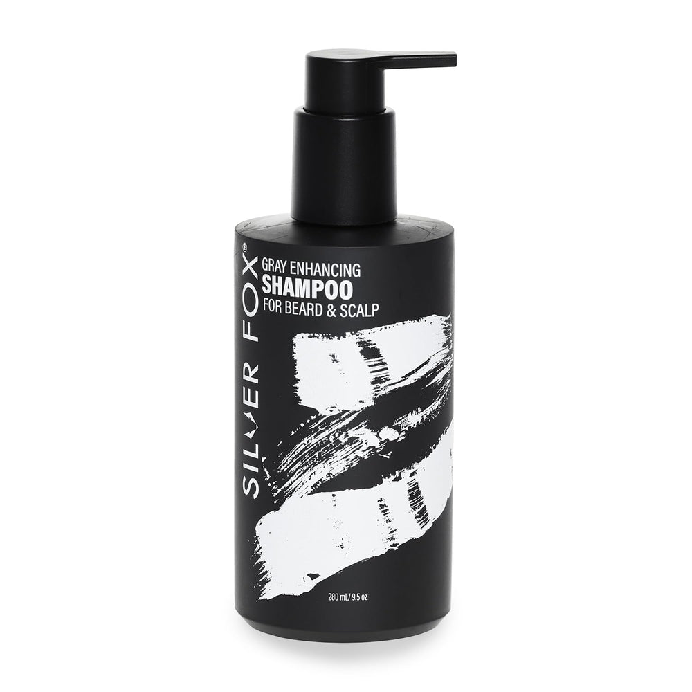 Godefroy Silver Fox shampoo bottle front for brassy-tone reduction.