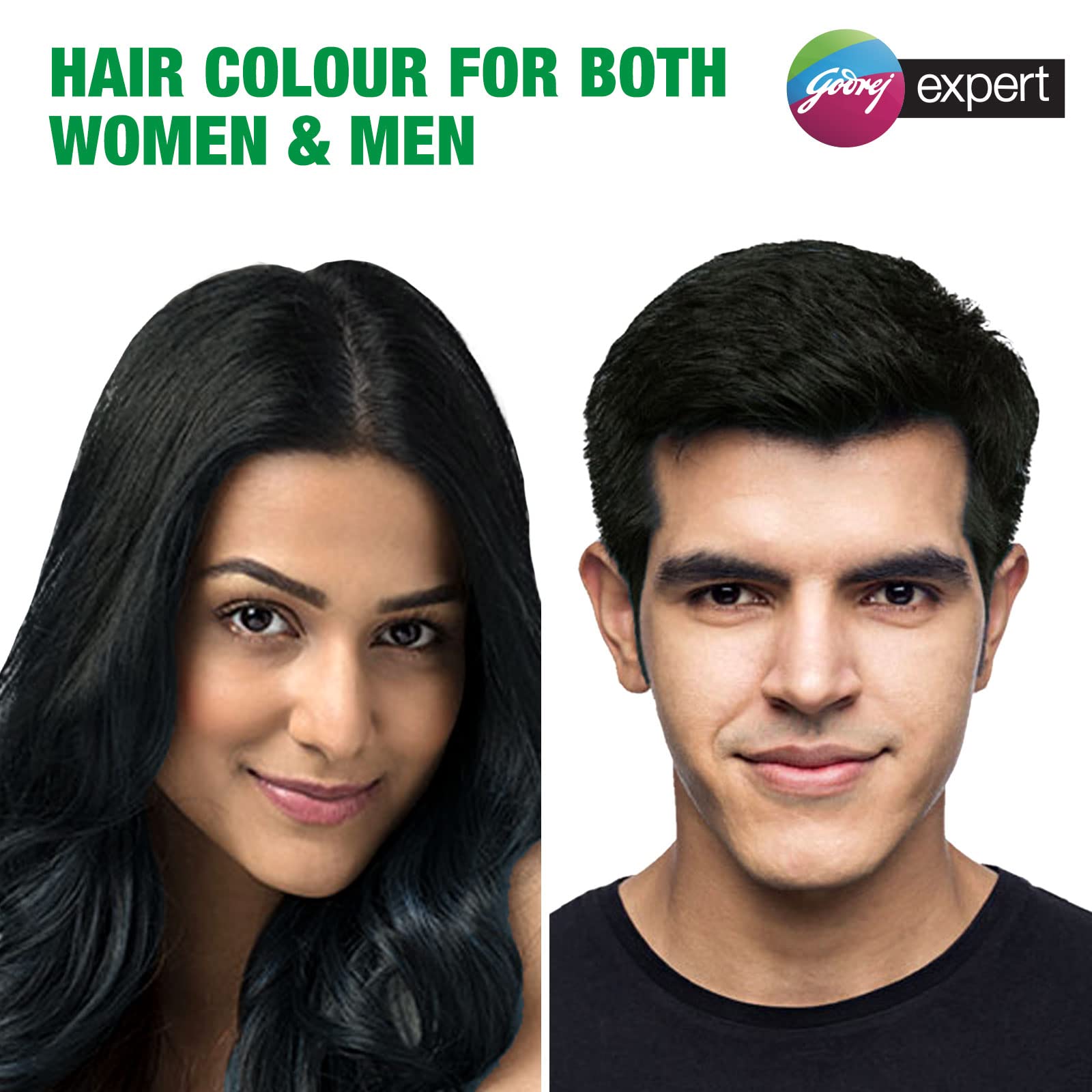 Godrej Expert Rich Crème Hair Colour delivers soft shine after color for natural-looking results.