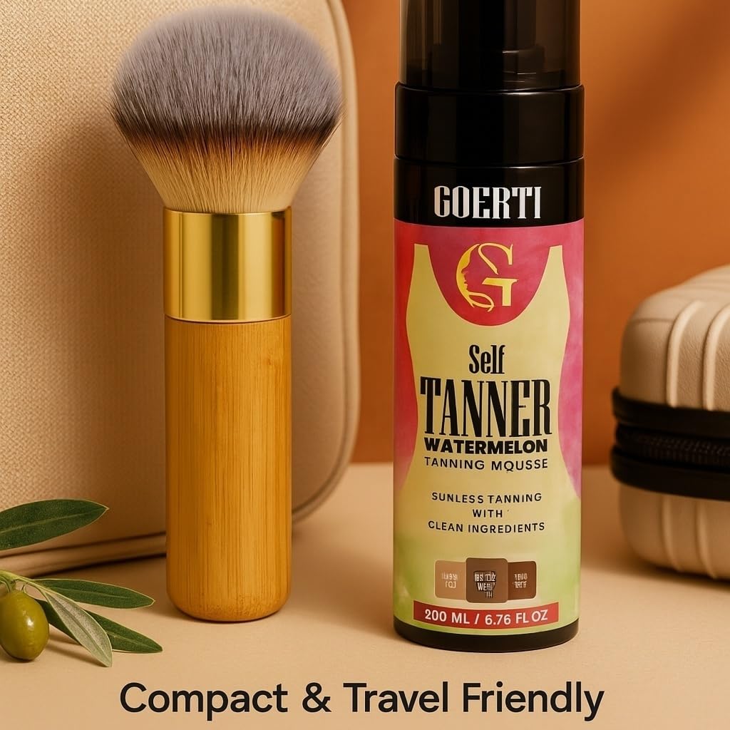 Goerti Kabuki brush gift set layout as a thoughtful gift option