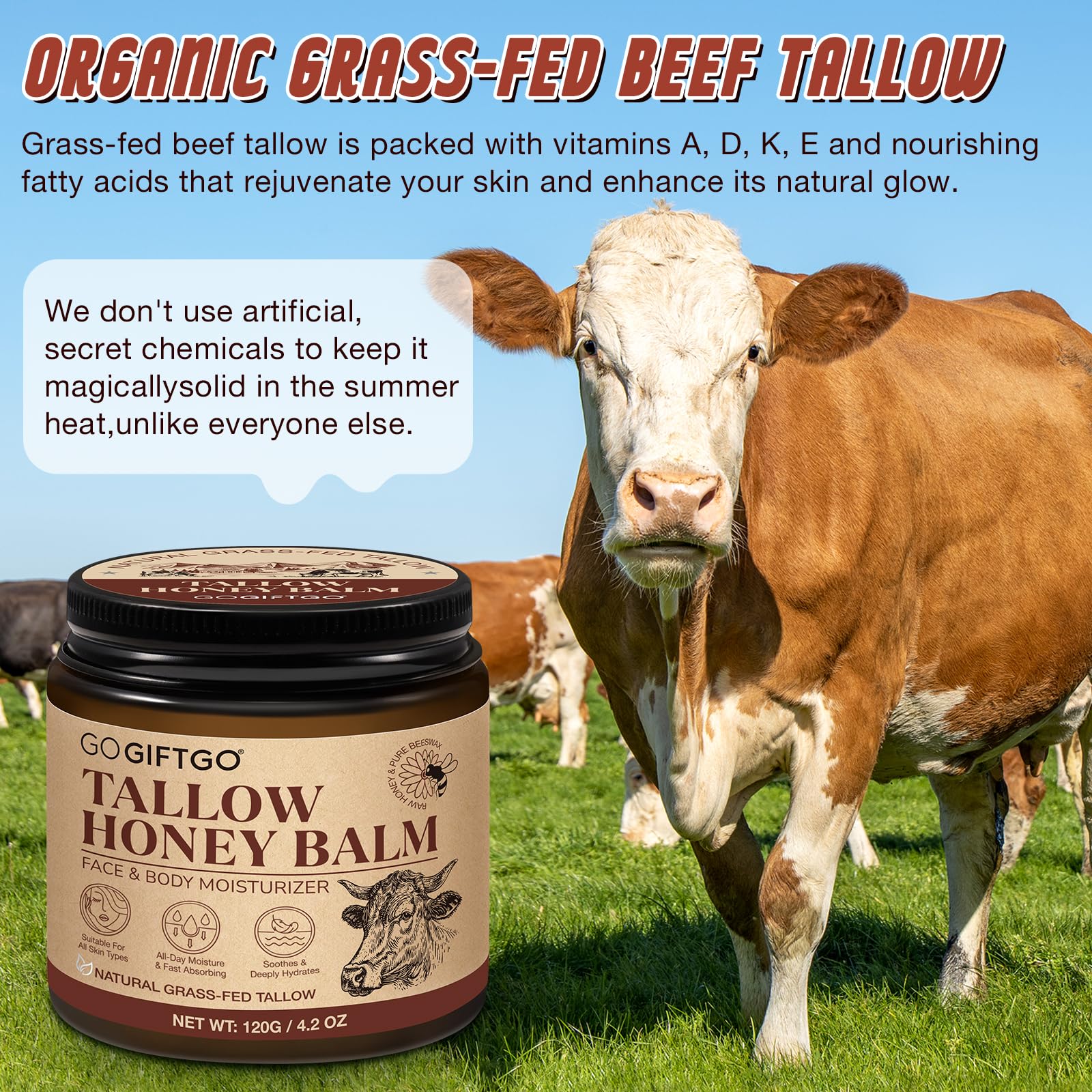 GOGIFTGO Grass-fed butter cream ingredients close-up highlights vitamin-rich nourishment