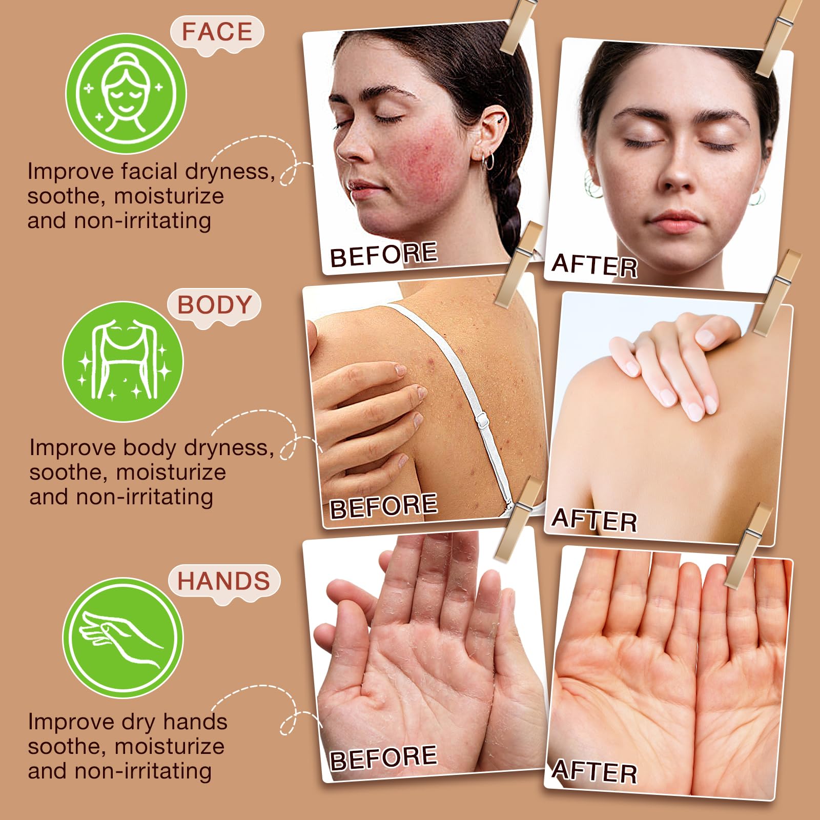 GOGIFTGO Natural skincare ingredients close-up reinforces chemical-free formula appeal