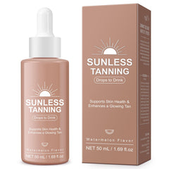 GOGIFTGO tanning drops bottle pour illustrating convenient daily use