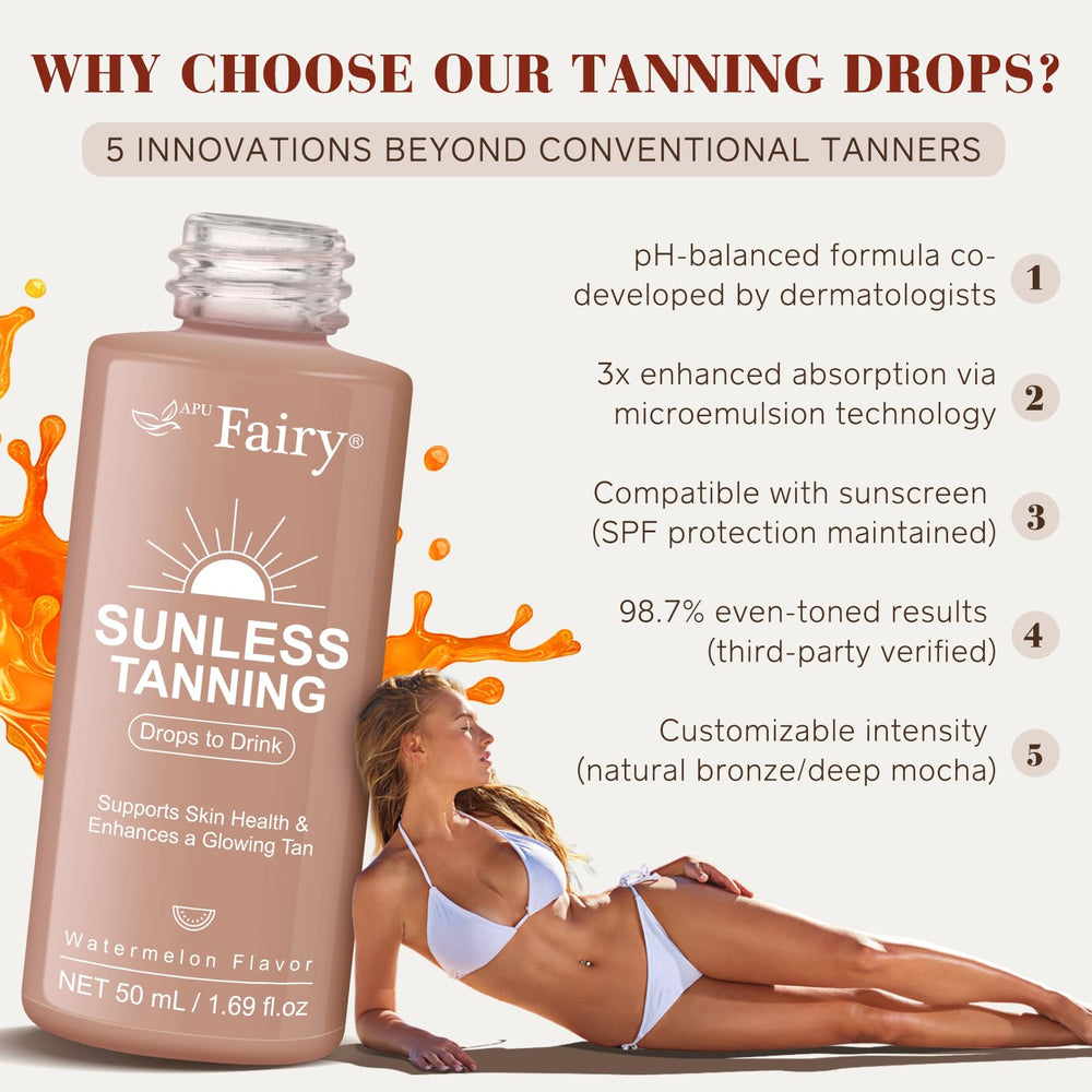 GOGIFTGO tanning drops watermelon flavor close-up highlighting refreshing, enjoyable intake