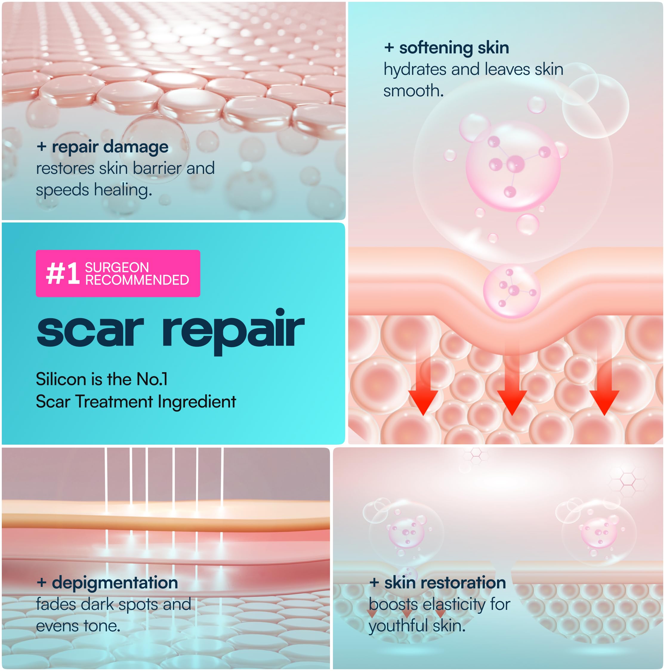GoGleefy silicone scar roll 120in unrolled covers larger scars