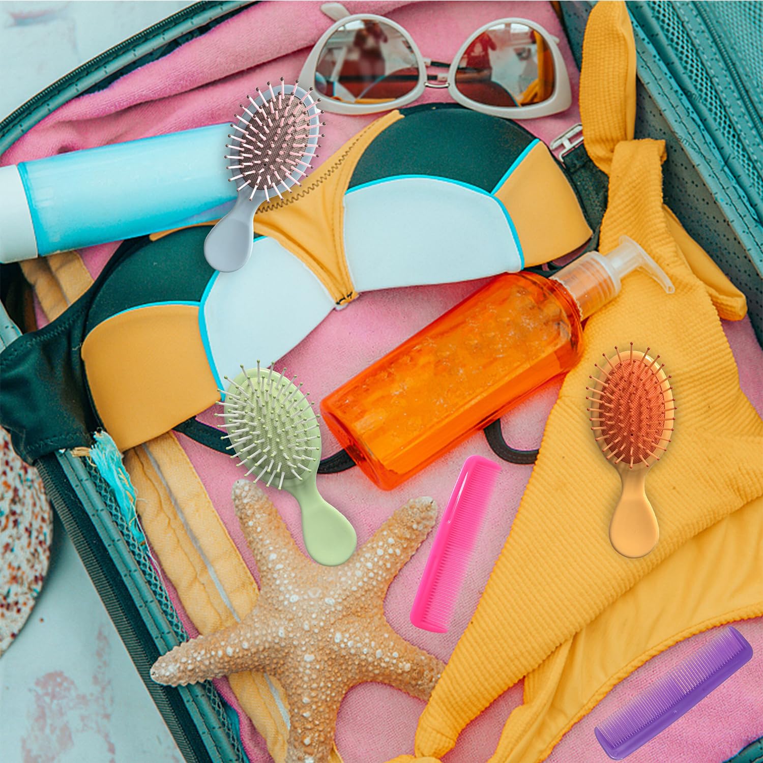 Goiio colorful hair brush assortment highlighting playful daily options