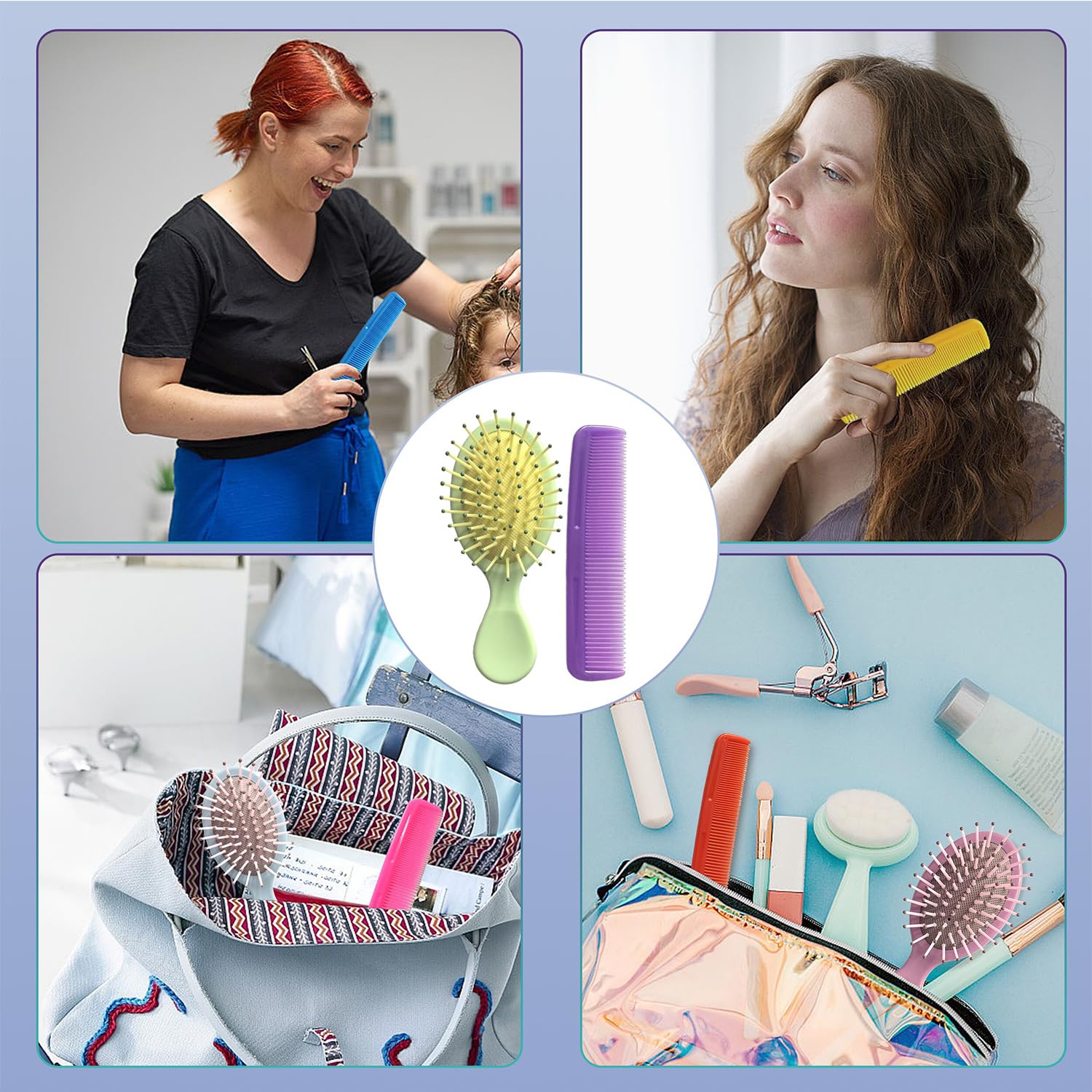 Goiio travel brush and comb set shown for portable grooming