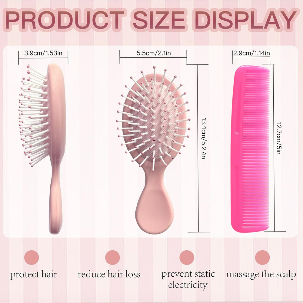 Goiio travel mini brush close-up showing compact design for on-the-go grooming