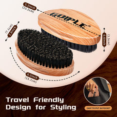 Goiple 360 curved wave brush bristles—premium boar bristles ensure even product distribution.