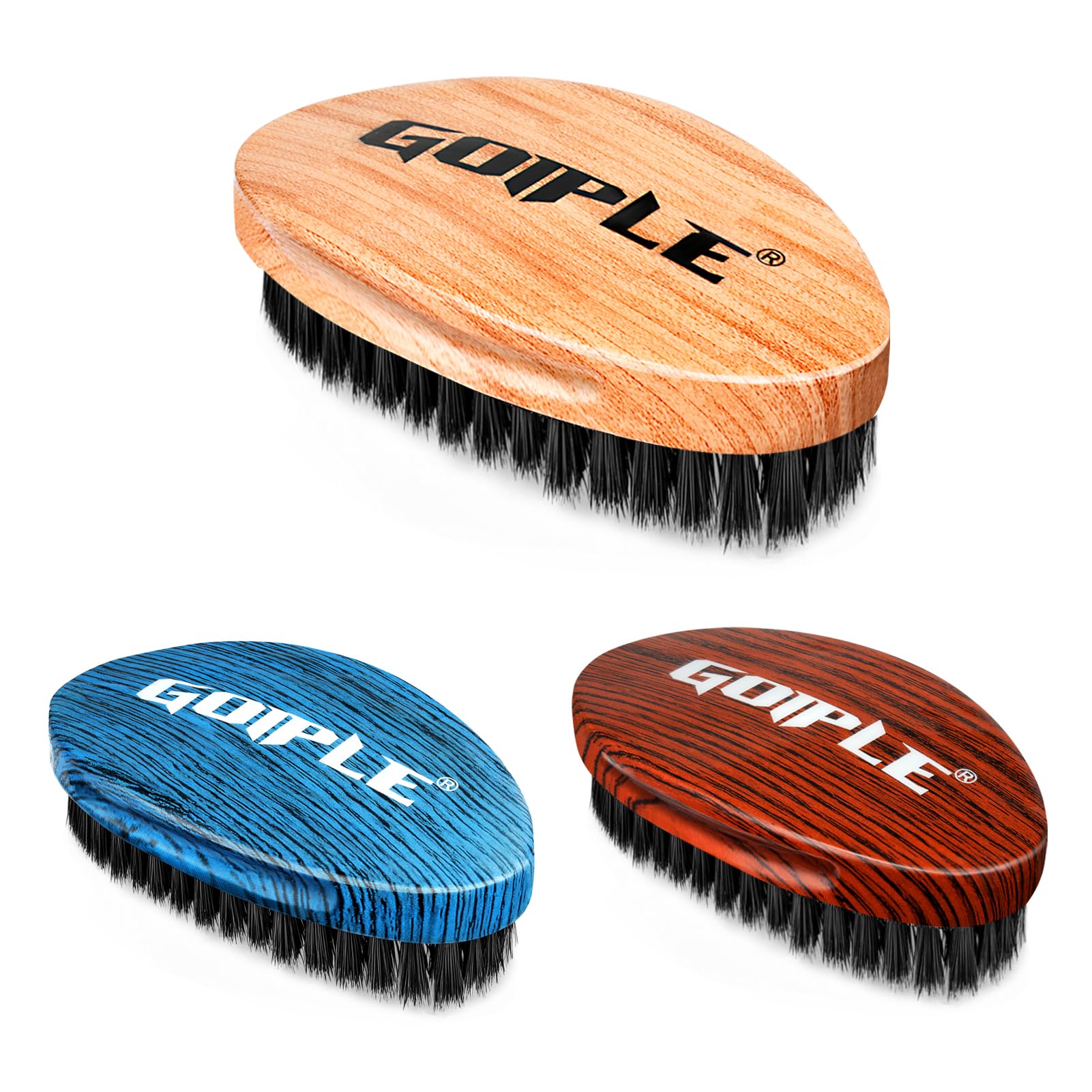 Goiple 360 curved wave brush compact—lightweight on-the-go grooming for workouts.