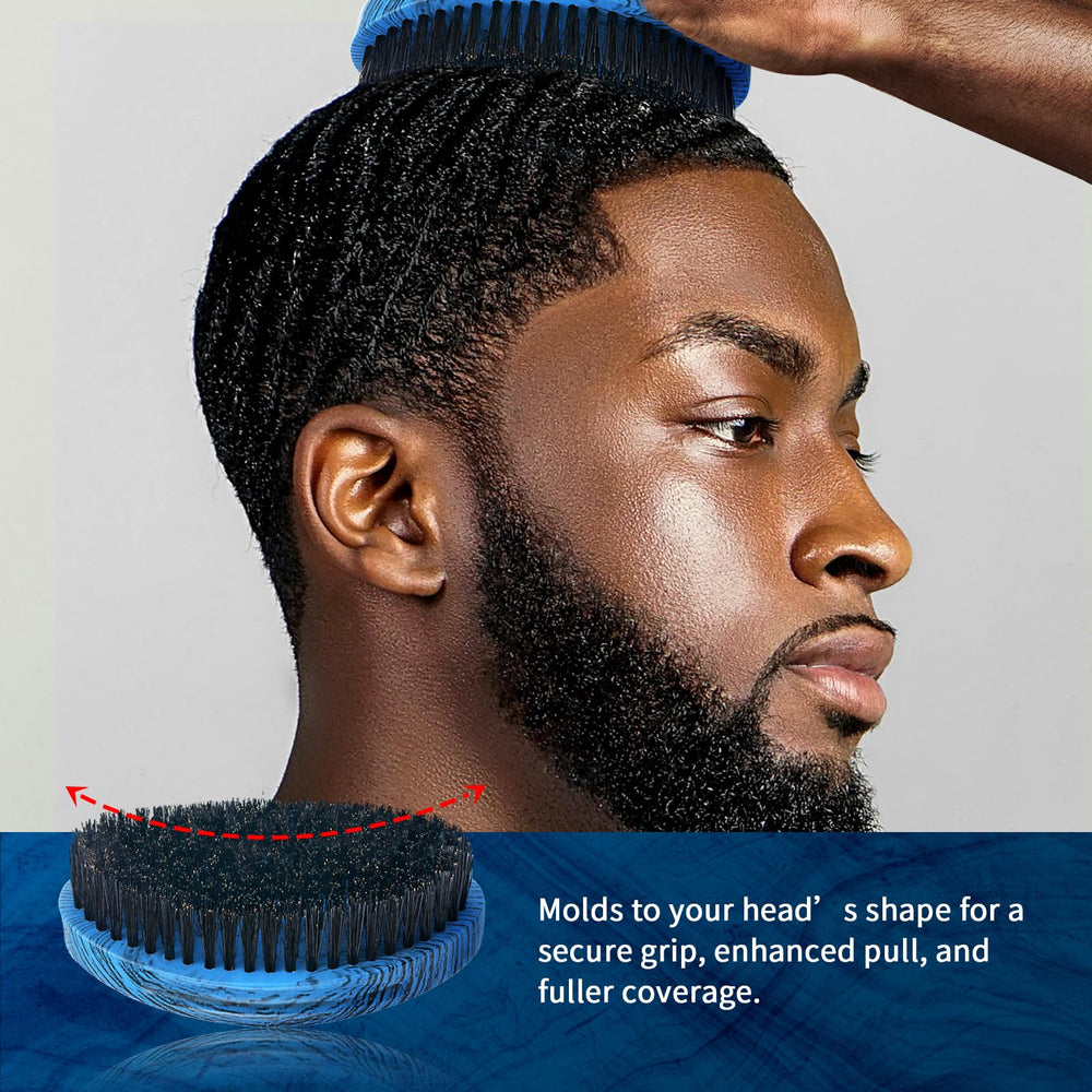 Goiple 360 Curved Wave Brush curved design—fits palm for steady wave styling.