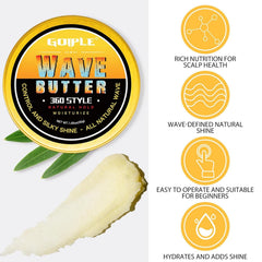 Goiple Wave Butter nourishes hair while defining layers for a polished look.
