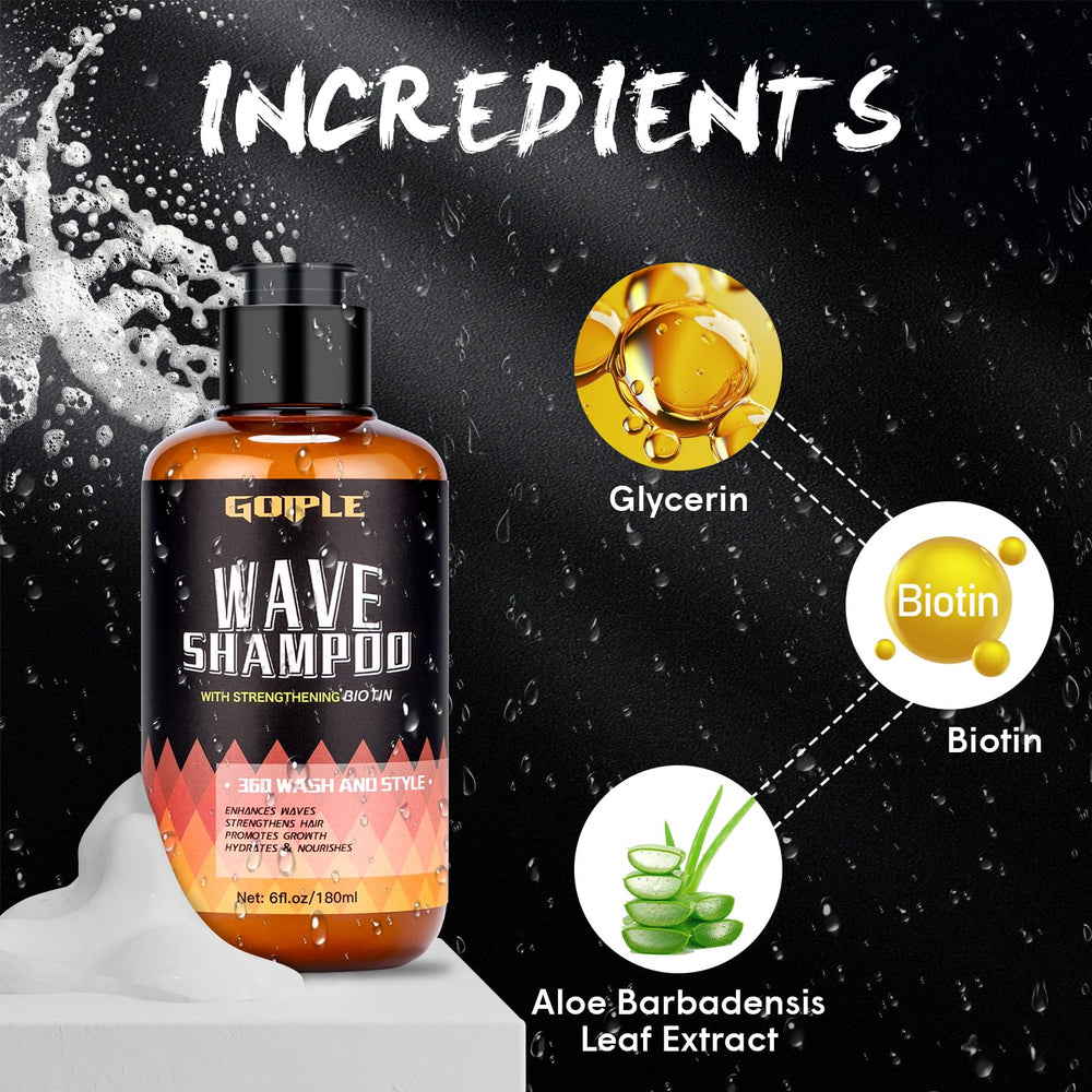 Goiple 360 Waves Wash rich lather demonstrates deep cleanse for textured hair