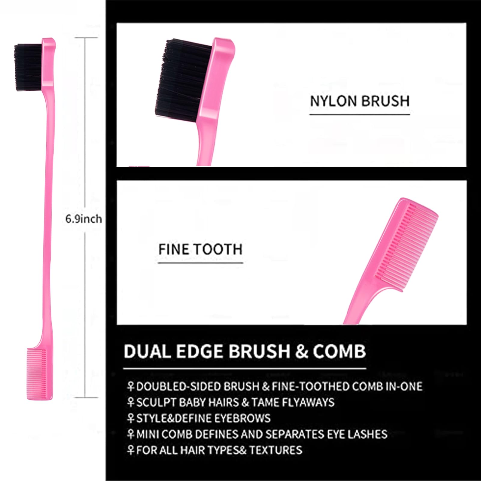 Goiple duckbill clips secure sections during styling work.