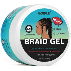 Goiple Braid Gel for twists and braids delivers smooth, long-lasting results.