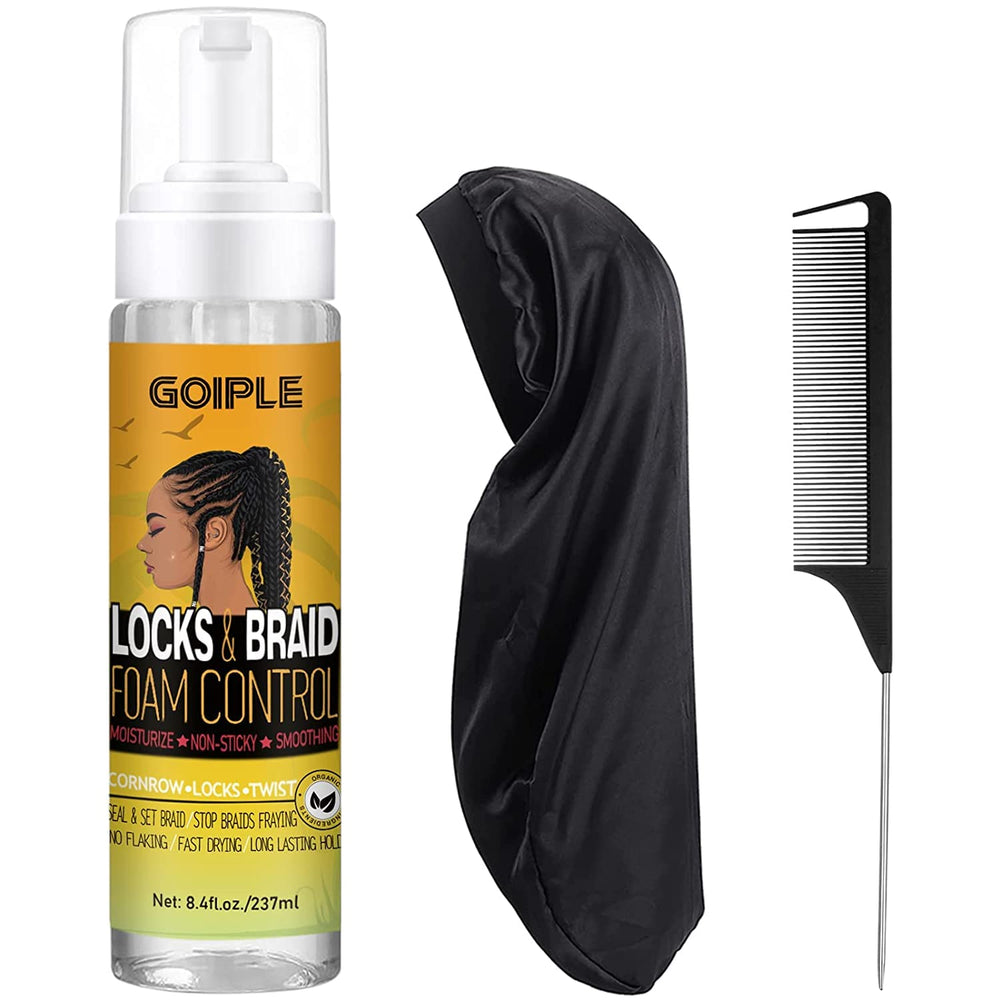 Goiple Braid Mousse bottle display highlighting premium packaging for styling.