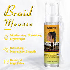 Goiple Braid Mousse extra hold promises lasting style with lightweight finish.