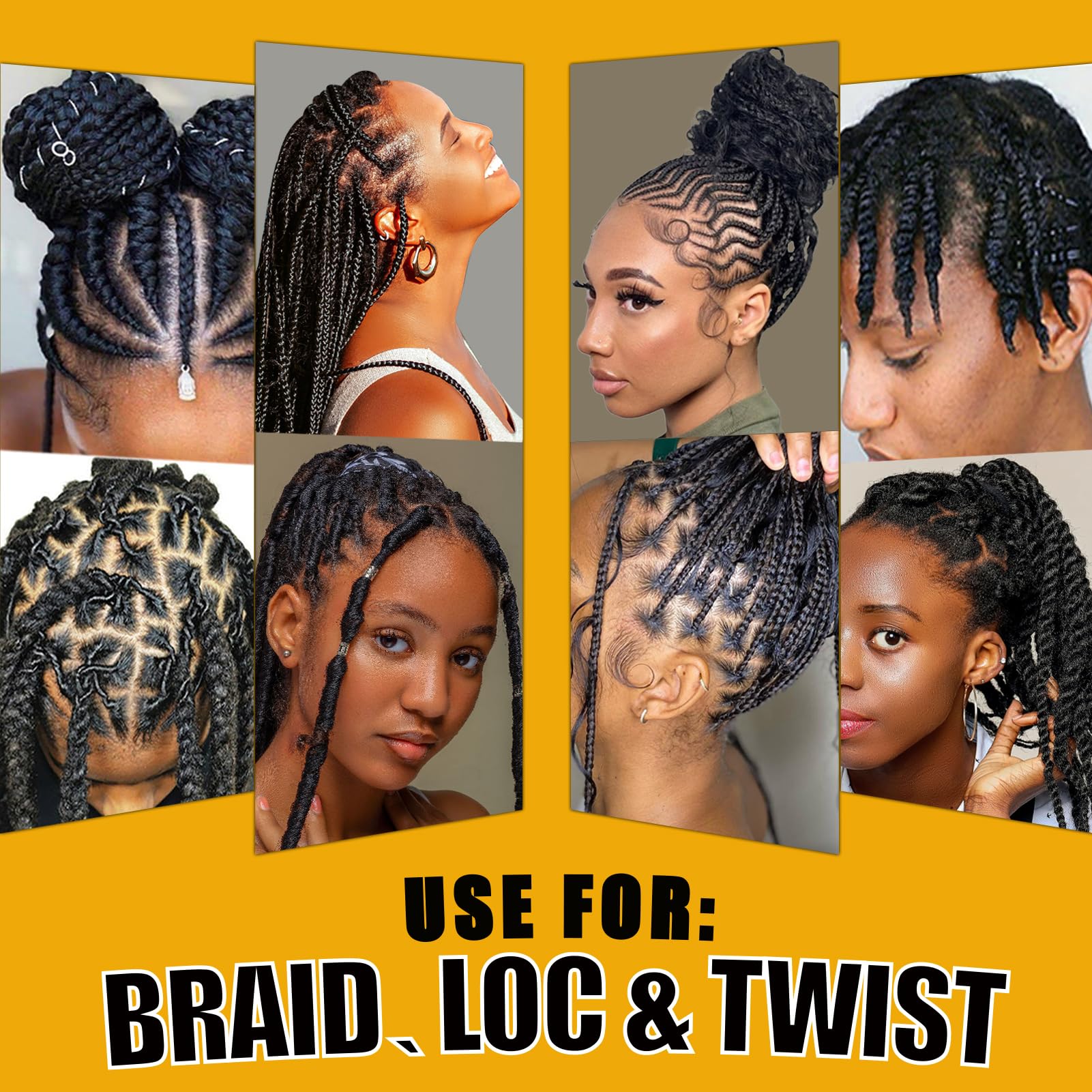 Goiple braid-mousse-foam-application-closeup shows silky finish for braided styles.