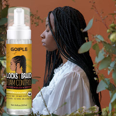 Goiple Braid Mousse high shine adds gloss to finished braids.
