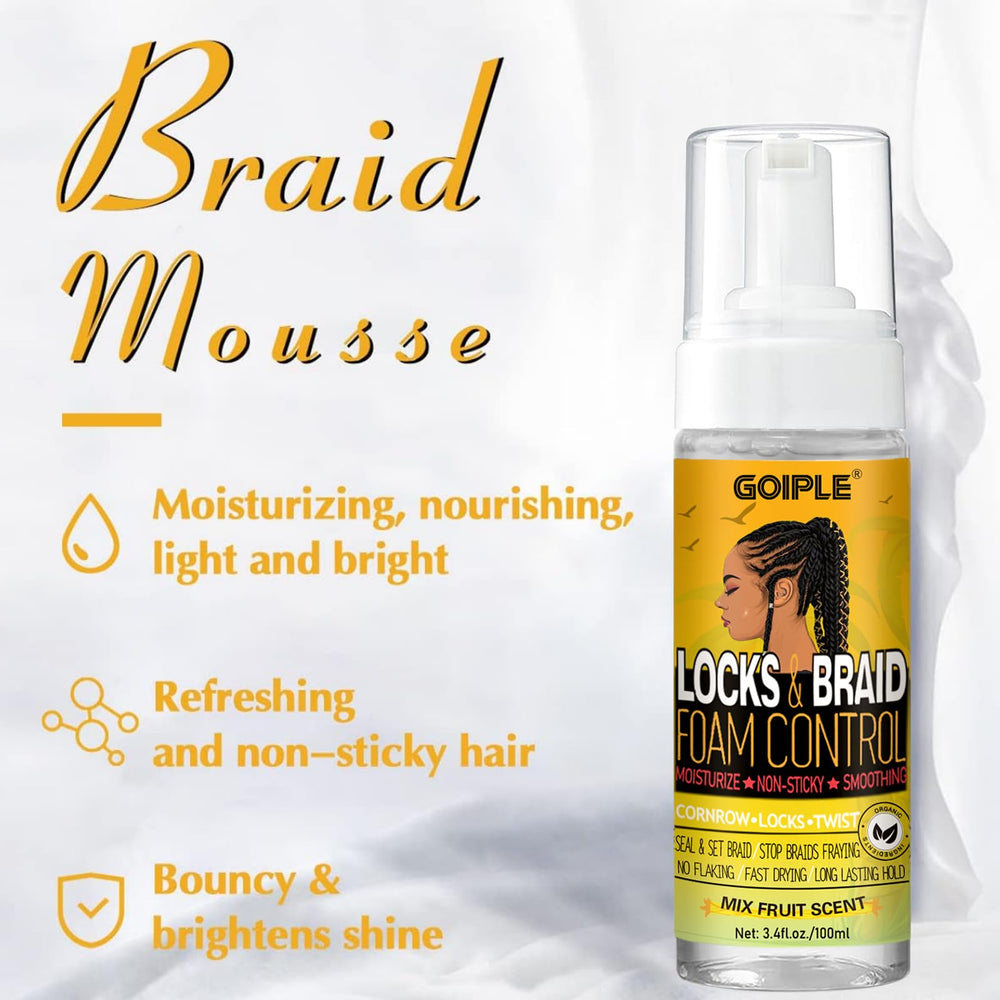 Goiple braid mousse kit ready for protective styles and lasting hold