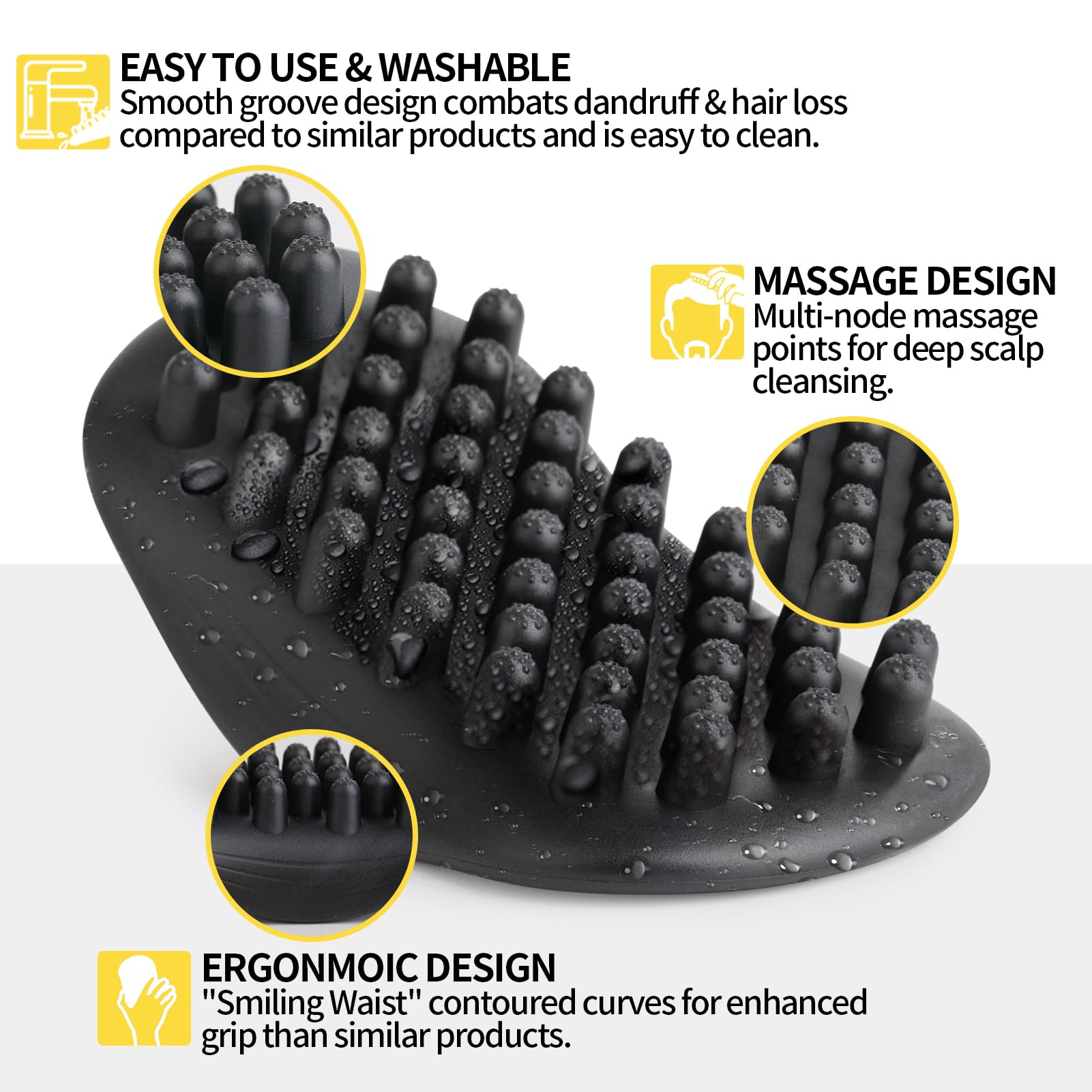 Goiple dreadlocks-long-coils-compatible brush demonstrates versatile styling for various hair types.