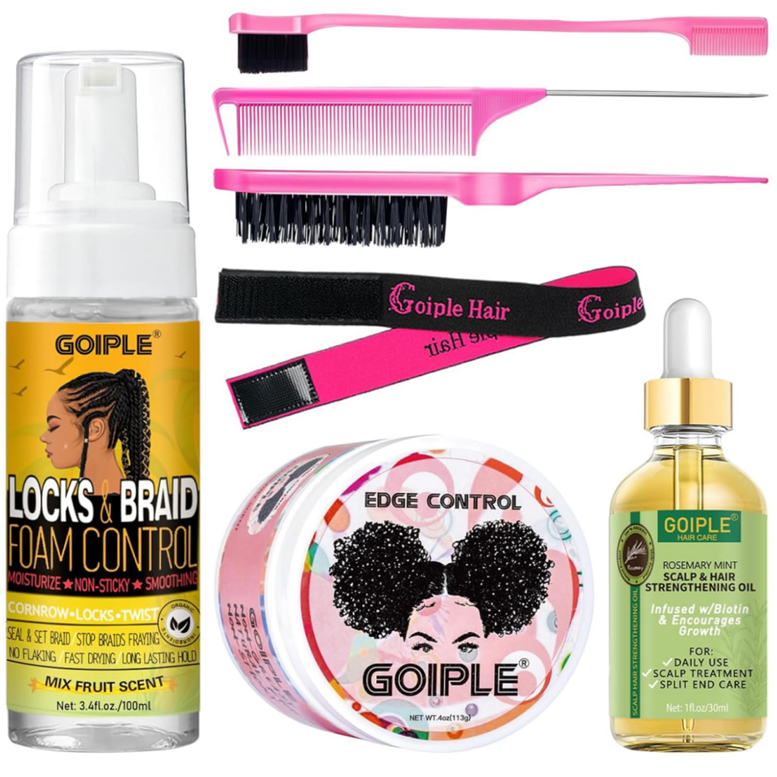 Goiple edge-control-wax 4oz bottle provides strong hold with a non-greasy finish