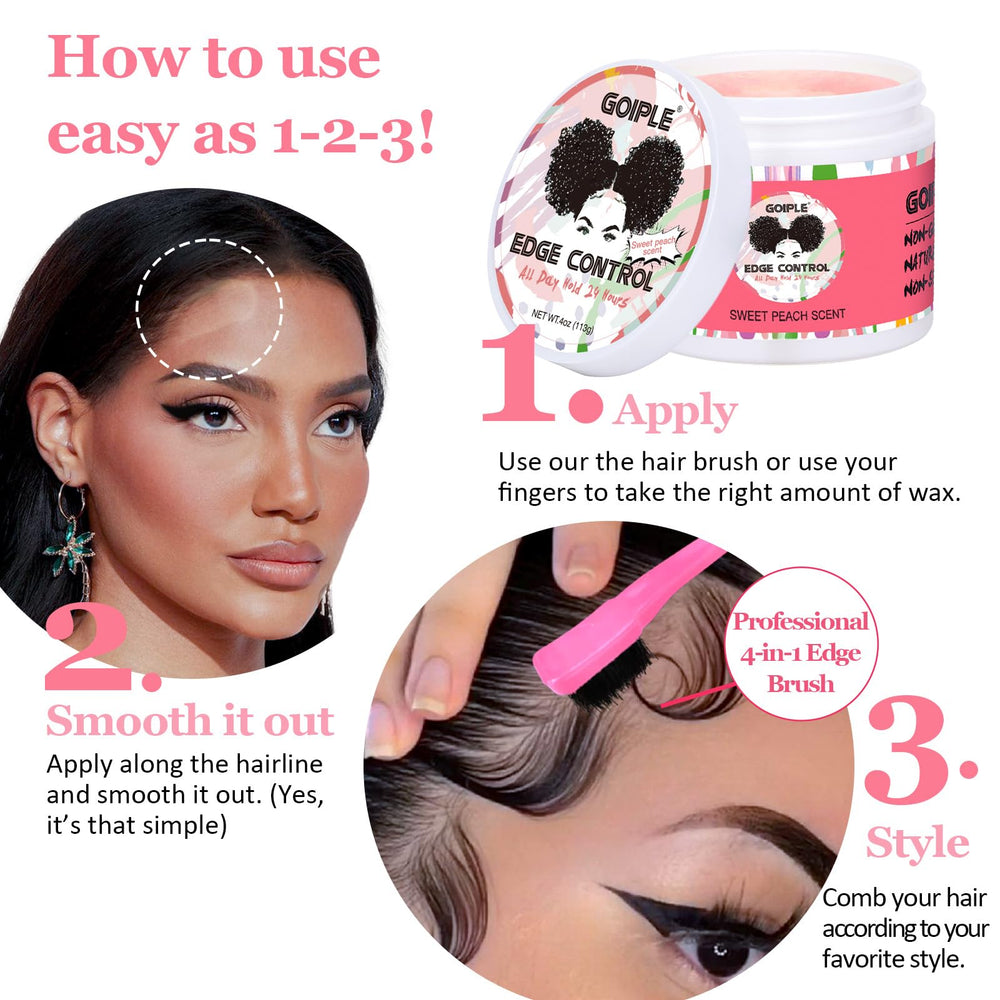 Goiple edge control wax for slick back style and easy management