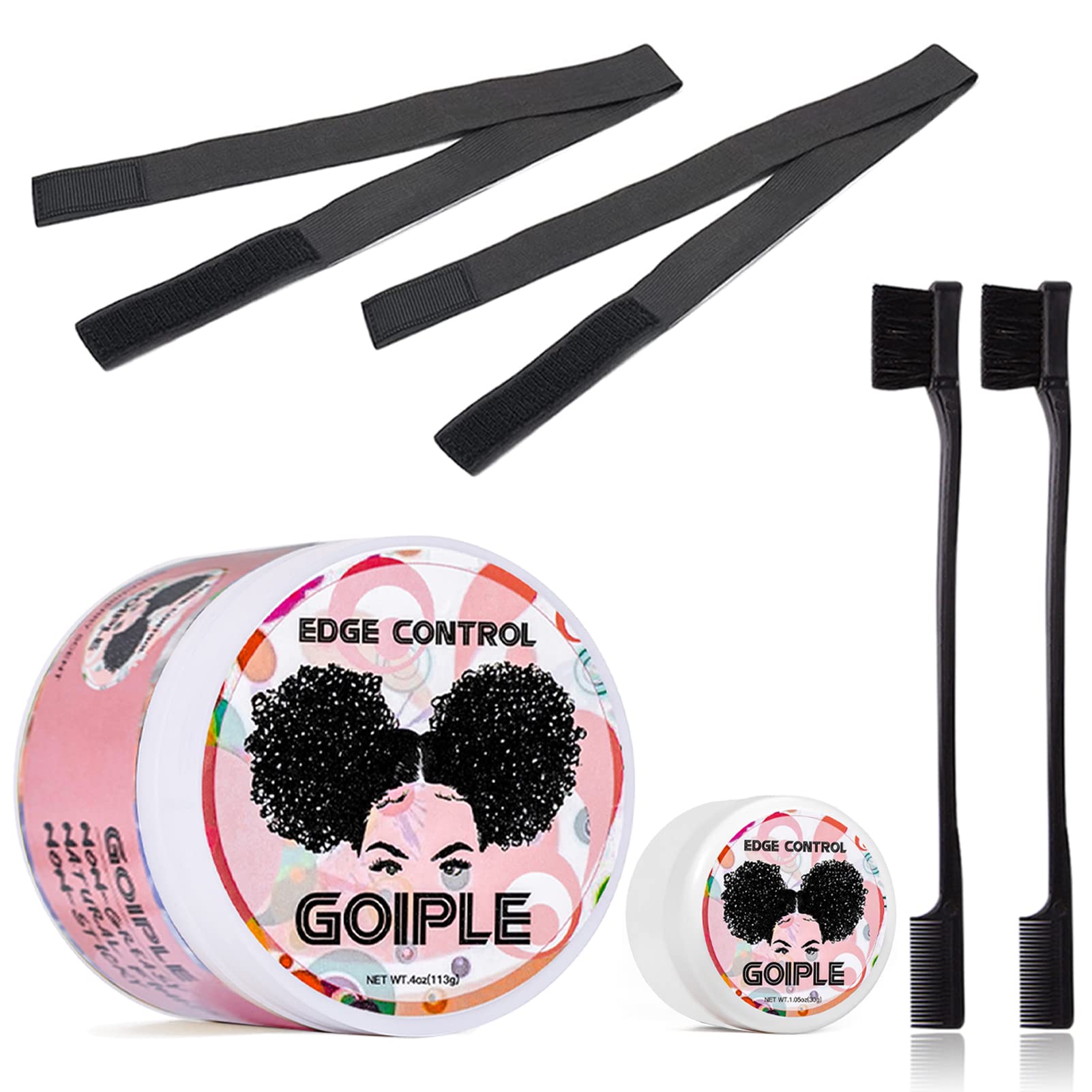 Goiple Edge Control Wax strawberry 4oz jar for strong, non-greasy hold.