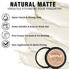 Goiple hair styling clay jar close-up shows matte texture and rich consistency.