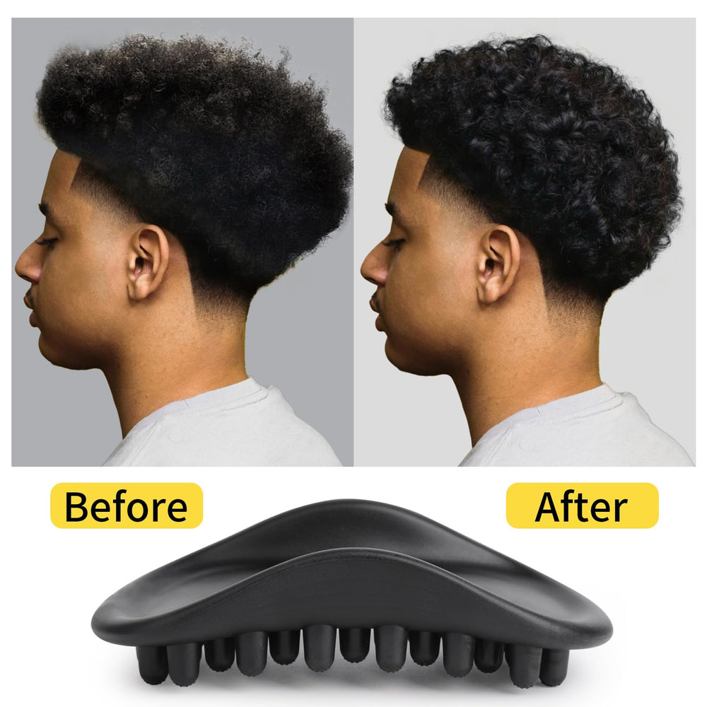 Goiple home-barbering-kit-essential shot showcasing easy at-home styling with twist brush.