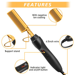 Goiple hot comb demonstrates fast heat for quick mornings