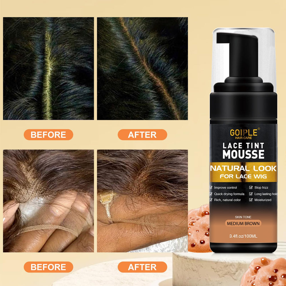 Goiple Lace Glue dries clear for an invisible bond on lace front