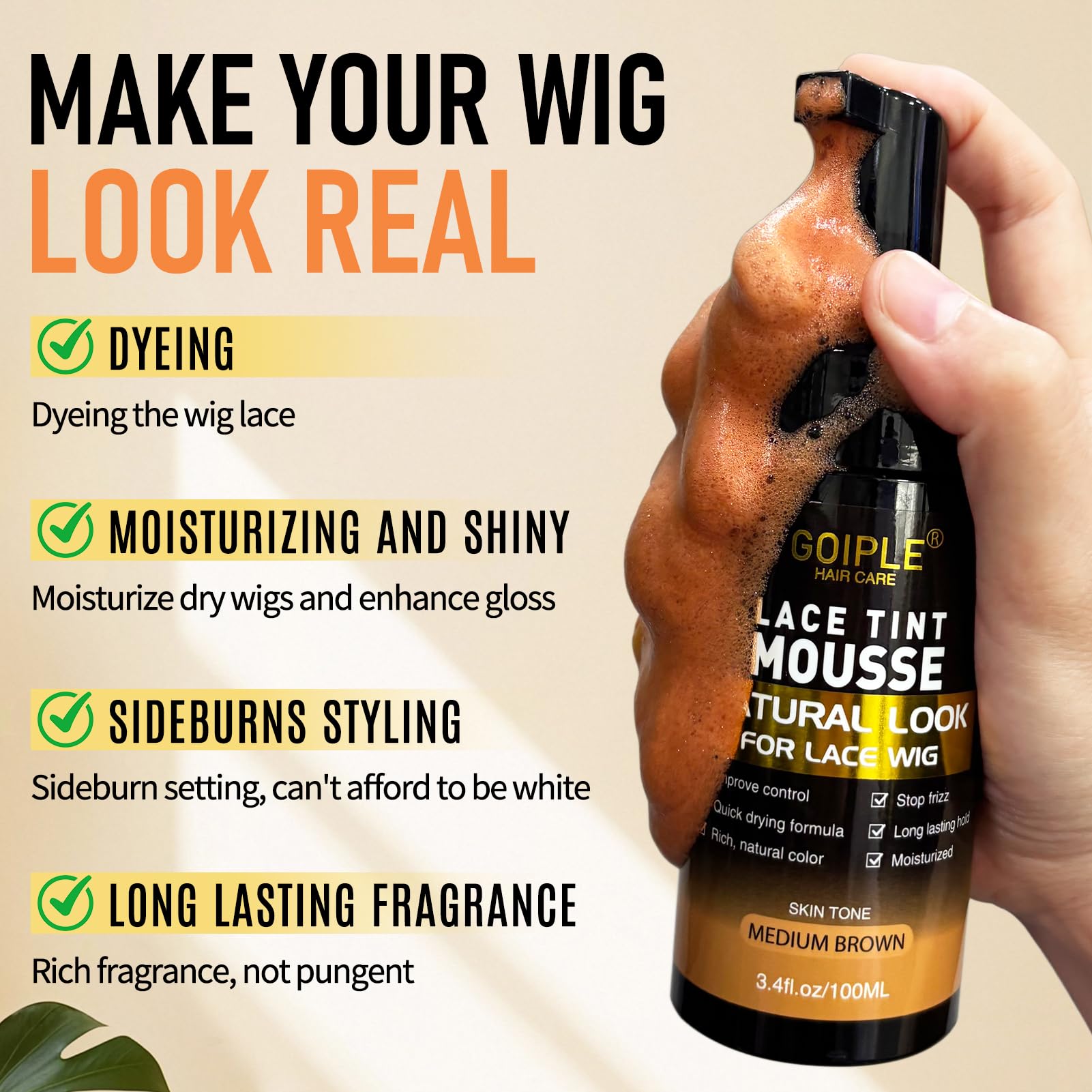 Goiple Melting Spray in action delivering invisible hold on lace