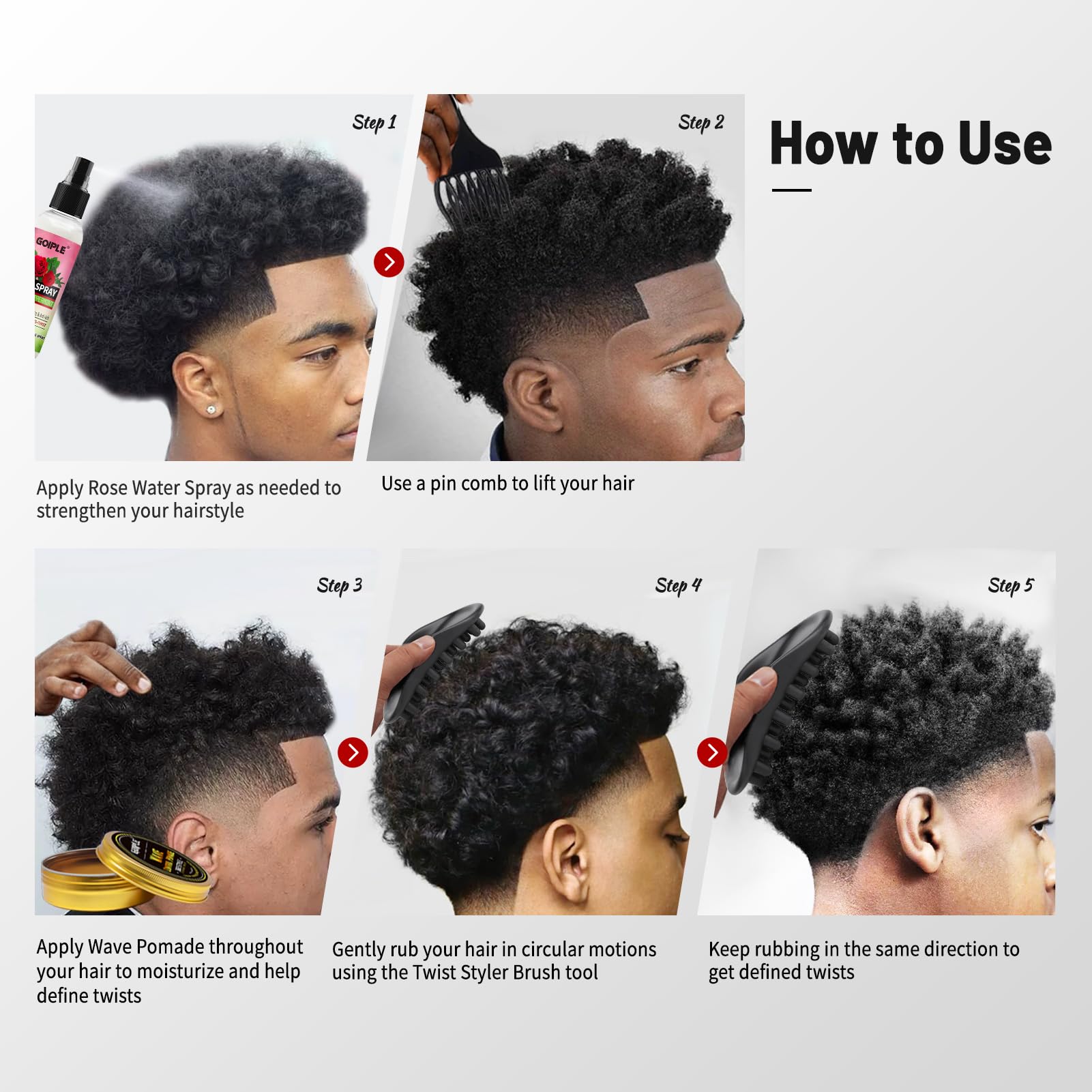 Goiple multi-purpose rubber tool doubles as curl activator and scalp massager
