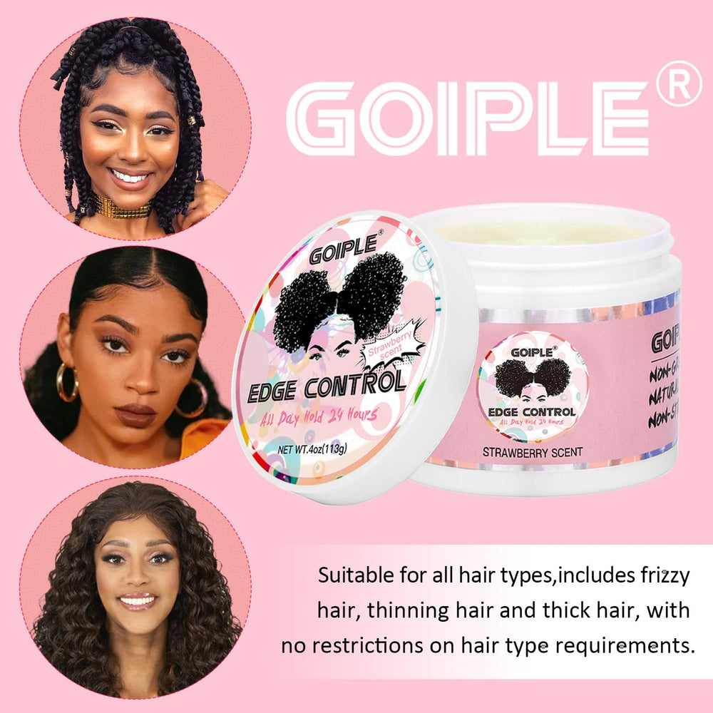 Goiple Natural Organic Ingredients nourish hair while shaping edges without harsh residues.