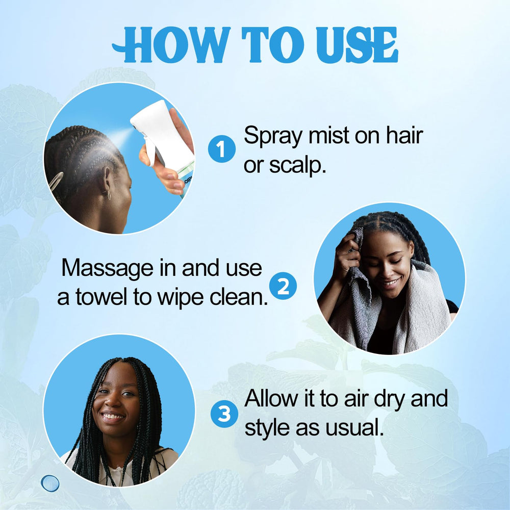 Goiple no-residue formula visual confirms clean scalp without buildup.