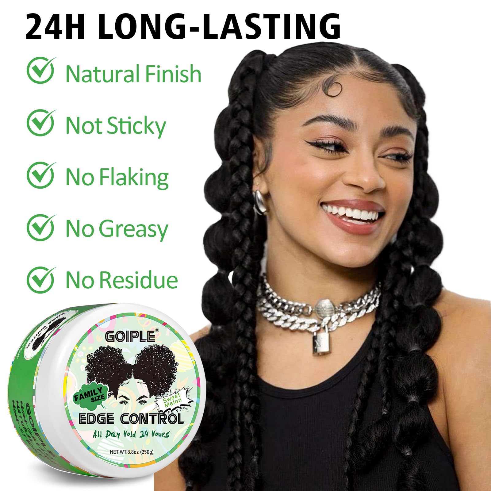 Goiple non-greasy-formula delivers shine without heaviness across styles.