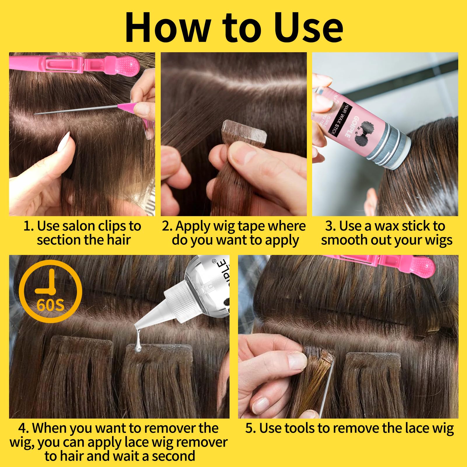 Goiple pH balanced remover protects natural hair and scalp during wear